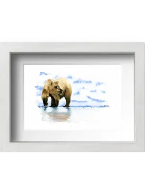 Acuarela oso Sole con marco