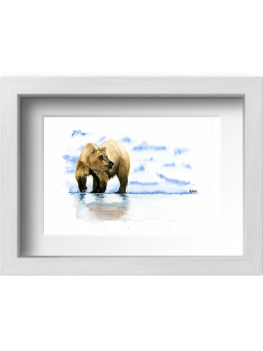 Acuarela oso Sole con marco