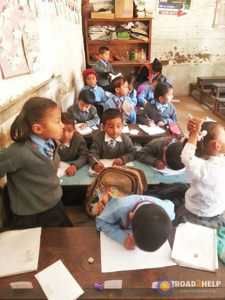 Clase de dibujo en pre escolar