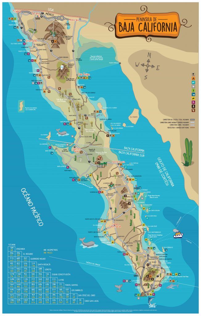 Mapa Baja California. © GotBaja? Maps. www.gotbaja.mx